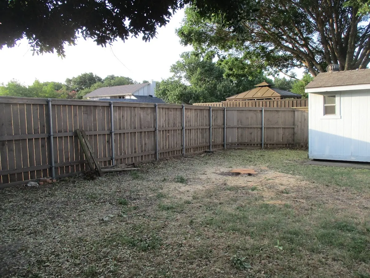 Cleared yard after professional tree removal in Mcconnell Afb